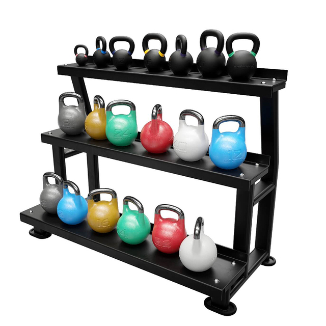 Rastrelliera commerciale per kettlebell per carichi pesanti a 3 livelli