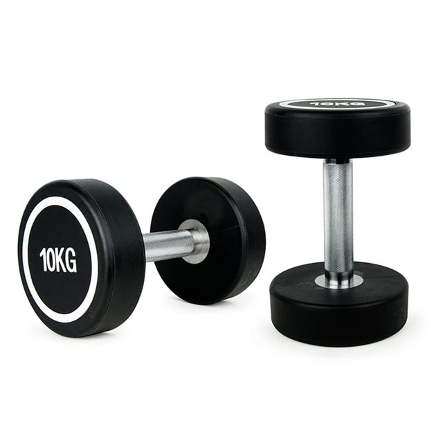 Benotzerdefin&eacute;iert Massiv Stahl Urethan Hantelen (vun 2KG bis 50KG, 5LB bis 100LB)