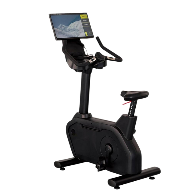 XYSFITNESS સ્ક્રીન પ્રોજેક્શન સાથે XYA1057-B કોમર્શિયલ સ્વ-સંચાલિત અપરાઇટ બાઇક